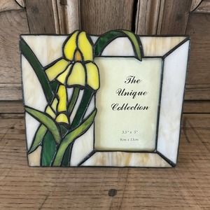 Daffodil Stained Glass Picture Frame The Unique Collection 3.5"x5" Floral